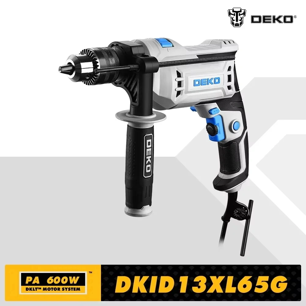 DEKO DKID13XL65G taladro de impacto de grado profesional 220V, 2 funciones taladro destornillador herramienta eléctrica herramienta eléctrica (serie DKID)