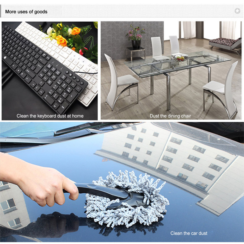 Coletor de carro multifuncional, limpeza de poeira, esfregão, cerdas, forte absorção de água, limpeza de veículos, cera, escova, lavagem de carro