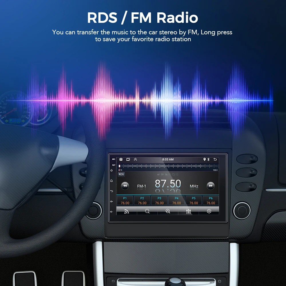 Android 13 Autoradio 2 Din Multimedia Video Player Carplay Android Auto Universal 7 Zoll 2 DIN Android Navigation Auto Stereo