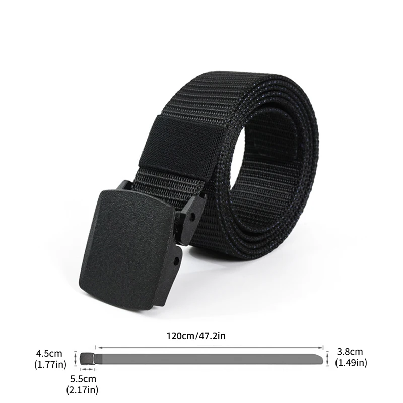 Cinto de nylon com fivela automática, cinto tático multifuncional de lona para caça ao ar livre, cinto masculino de alta qualidade