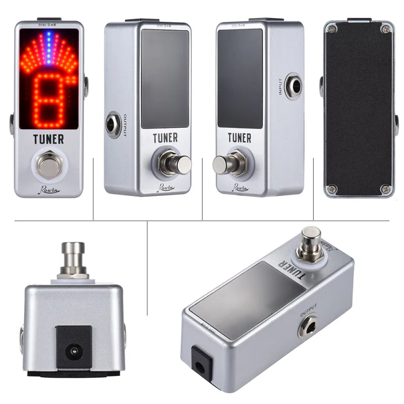 Mini Chromatische Tuner Pedaal EffectGitaar Bas Muziekinstrumenten LED Display True Bypass GuitarTuner voor Gitaar Bas Accessoires