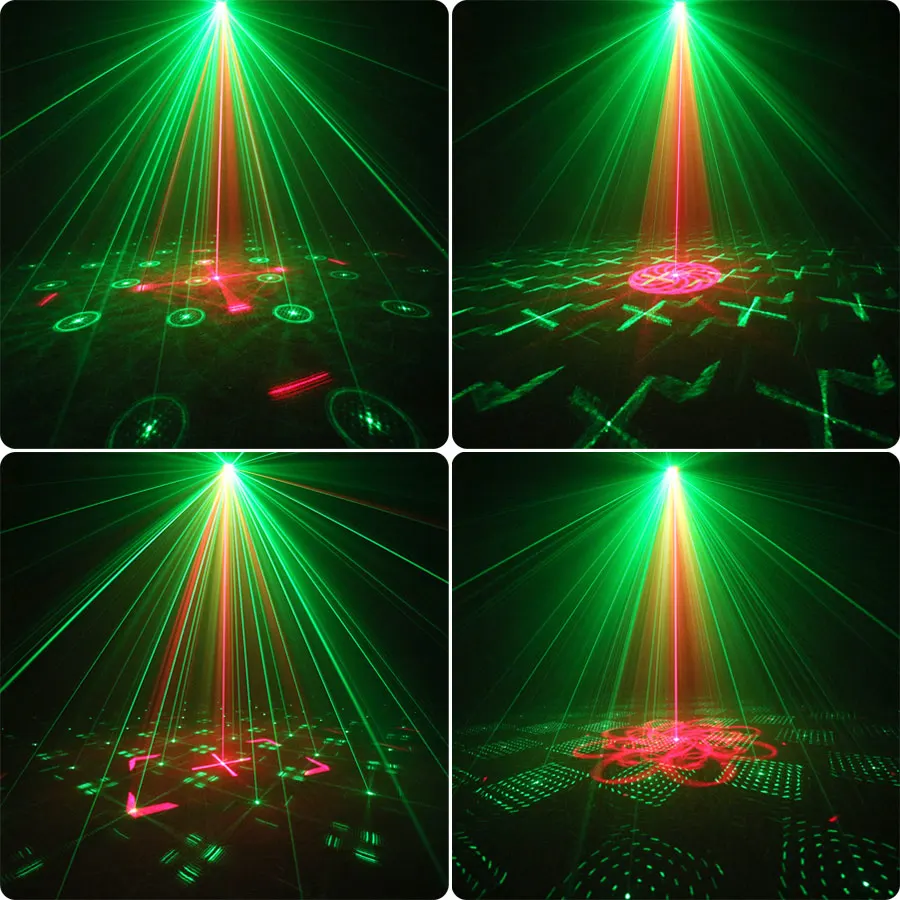 MINI 32 Patterns RG Laser Projector Party Light DJ Dance Disco Bar Family Christmas Effect Stage Lamp Show Y11