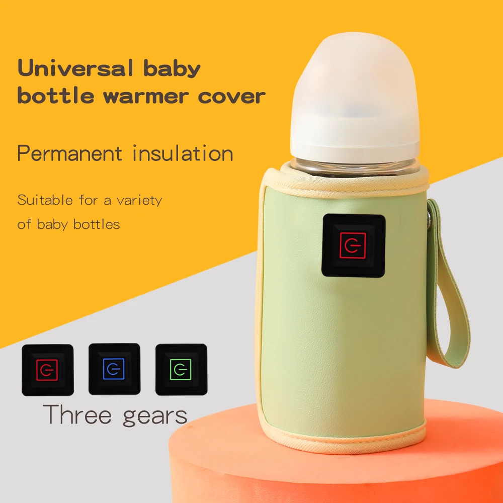 Aquecedor de mamadeira usb portátil, aquecedor de leite para viagem, garrafa de alimentação infantil, capa aquecida, termostato de isolamento, aquecedor de alimentos