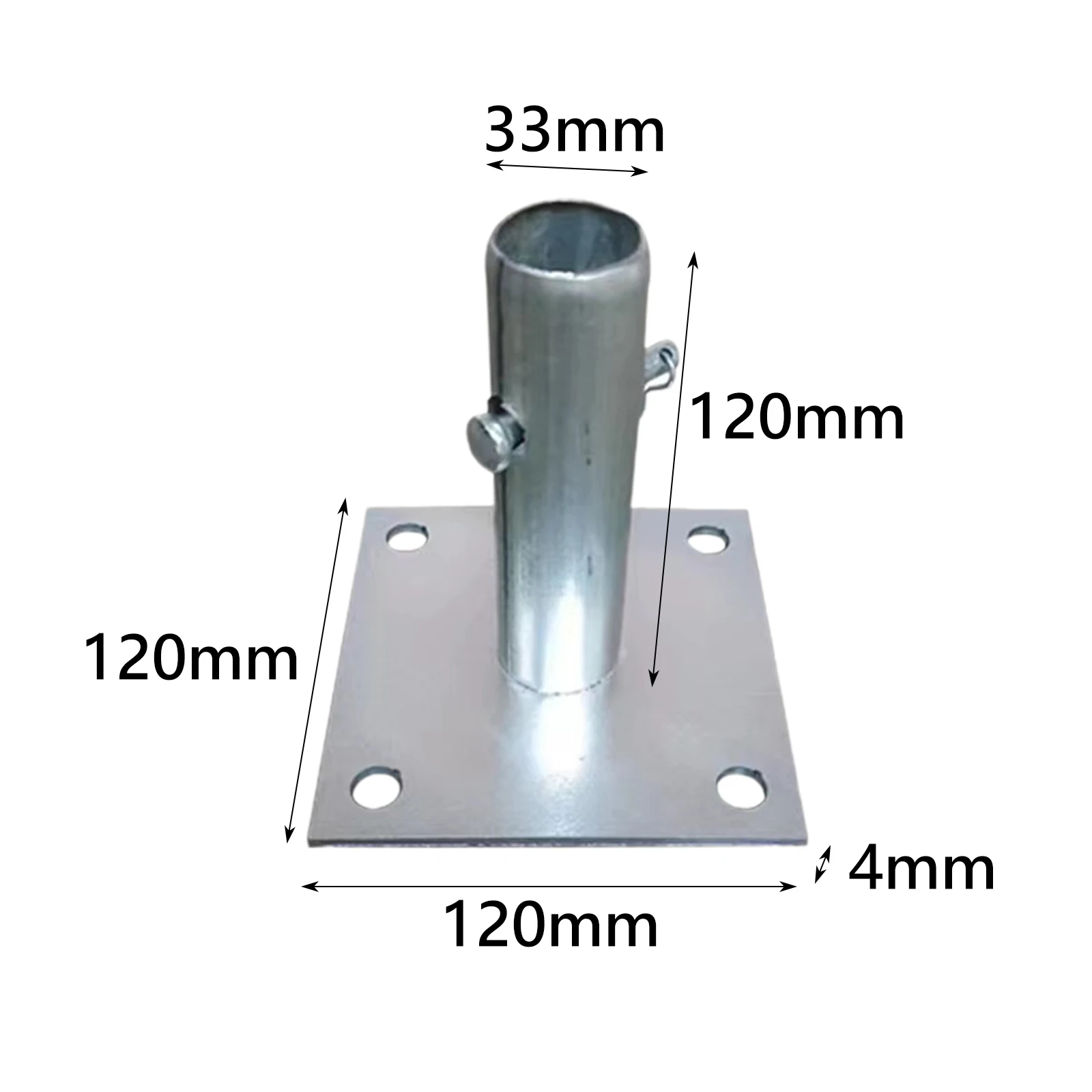 Galvanized Scaffold Base with Pin, Square Scaffold Base Plates, Scaffolding Parts for Construction