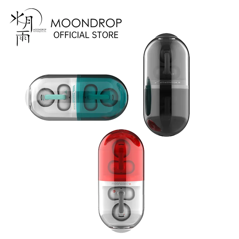 MOONDROP PILL OWS Open Ear Headphones Bluetooth 6.0 Hanging Earphones IPX4 Open Ear Clip Wireless Earbuds Built-in AI ENC Pill