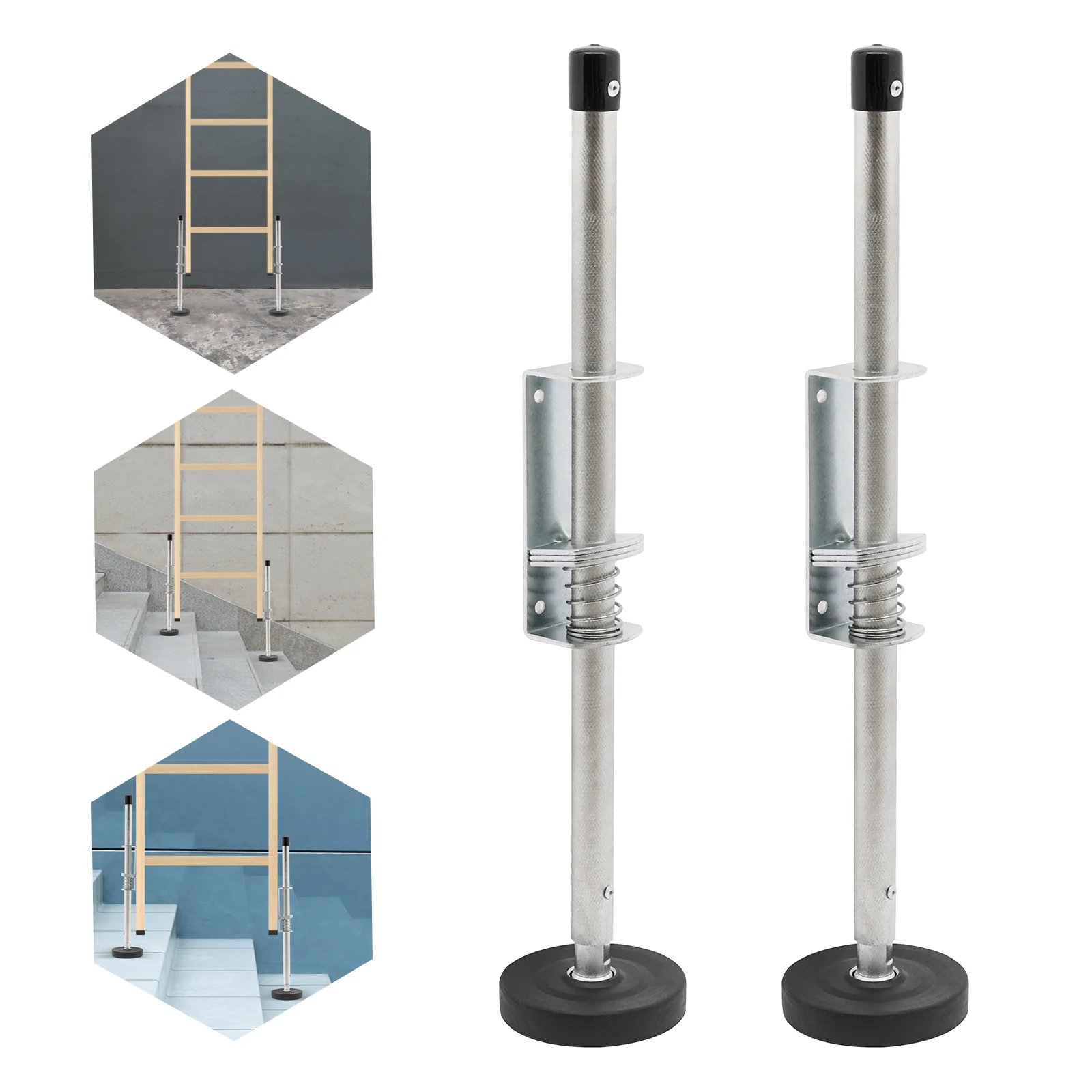 Adjustable Ladder Stabilizer with Engraved Anti-Slip Pattern Extension Ladder Leg Ground Leveler