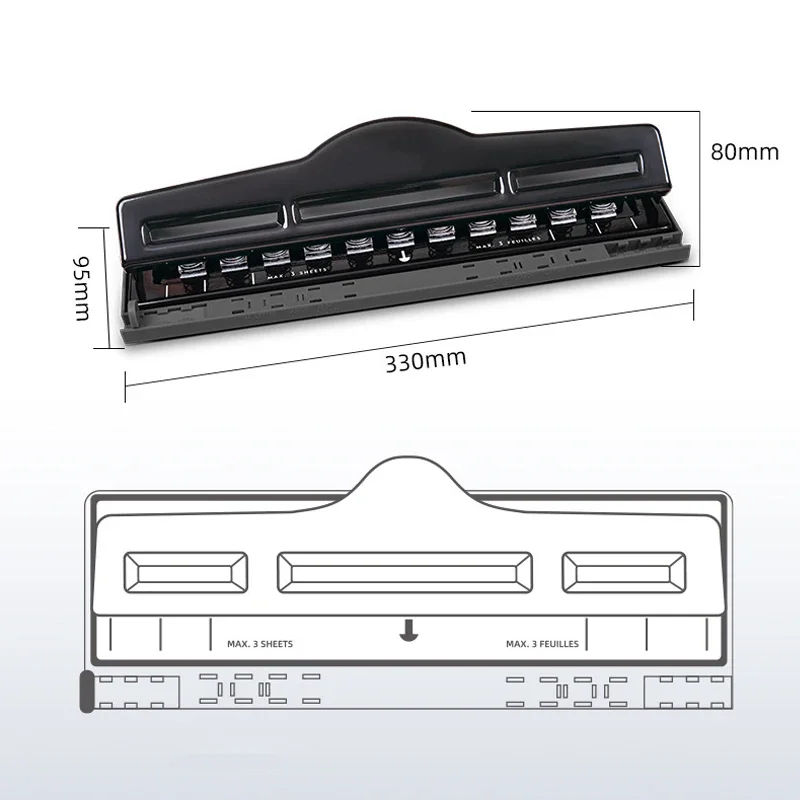 Fromthenon Mushroom Disc Hole Punch 2/4/11 Holes Puncher for A4 B5 A5 Discbound Letter Junior Notebook Planner Stationery