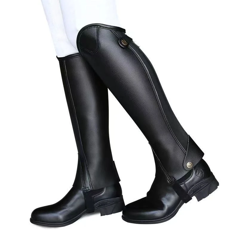 Leggings equestres macios de microfibra, botas de equitação duráveis, protetores corporais, equipamento para cavaleiro