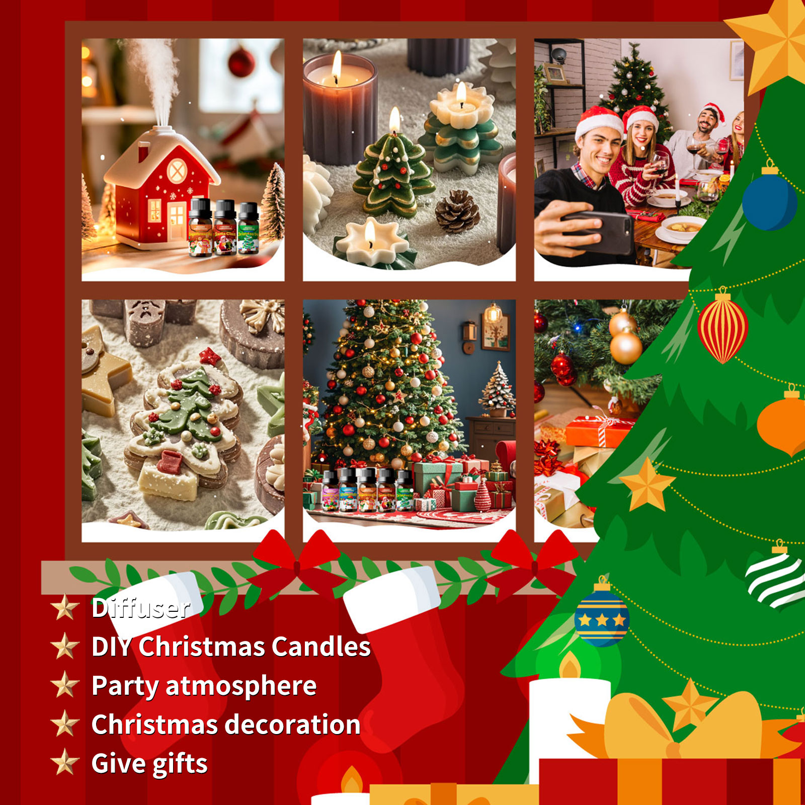 10ml pinhas óleo essencial natal óleos essenciais perfume sabão de natal vela difusor cuidados com a pele cuidados com o corpo presentes de natal