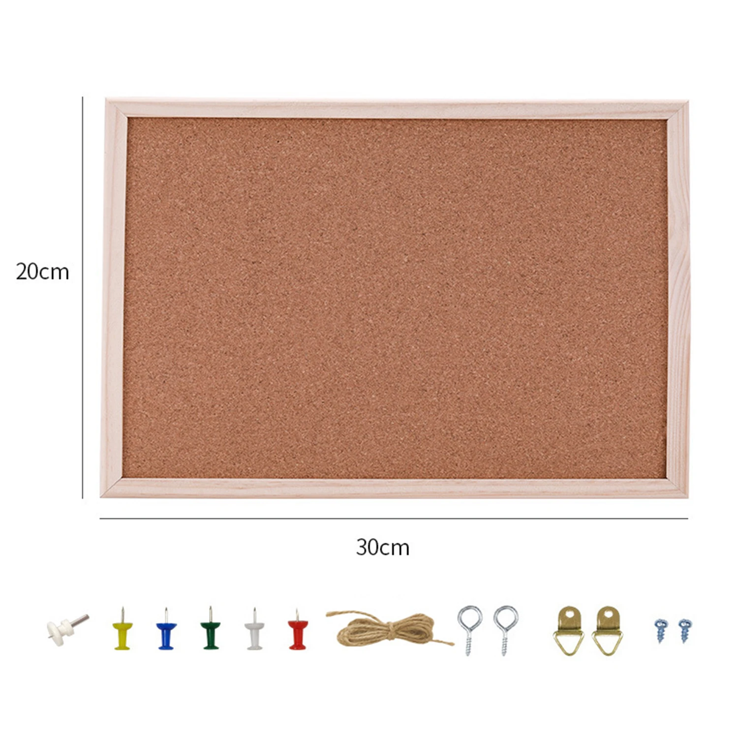Cork Wood Wall Hanging Bulletin Board Announcement Message Photo Display Memo Frame Board Home Office School DIY Decoration
