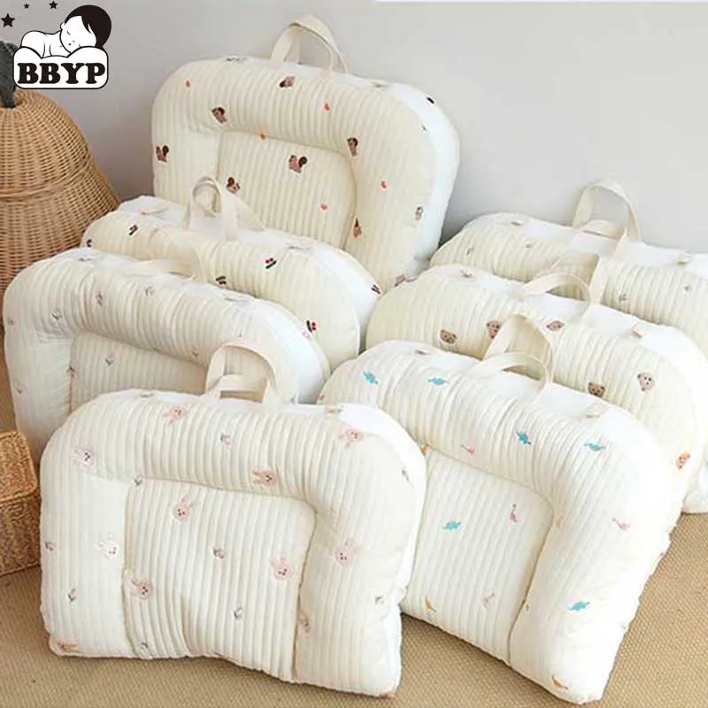 Hoạt Hình Thêu Gấu Ngủ Làm Tổ Cho Bé Giường Cũi Có Gối Du Lịch Thảm Chơi Cũi Trẻ Sơ Sinh Tập Đi Cho Trẻ Sơ Sinh Đế Nệm
