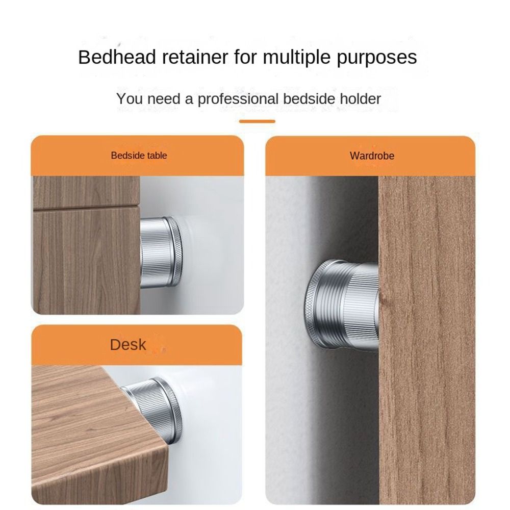 1 Pcs Aluminium Alloy Bed Stabilizer Self-adhesive Wall Protective Bedside Support Shockproof Adjustable Feet Increased Pad Bed