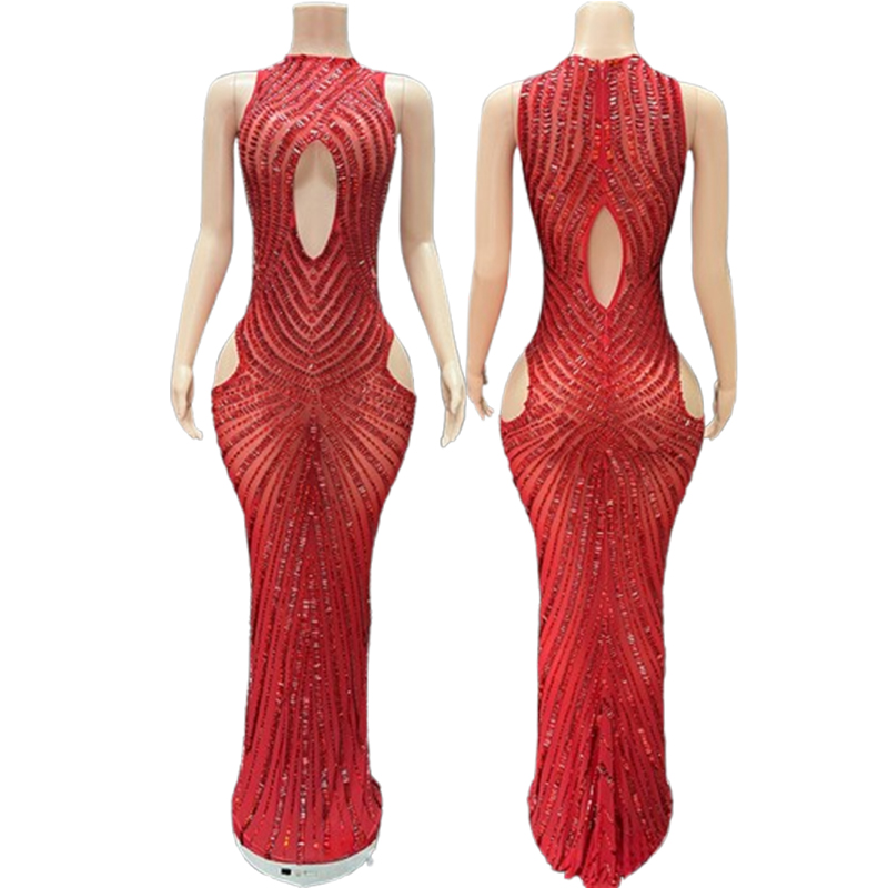2025 clássico vermelho branco temperamento vestido festa de aniversário luz luxo modelo passarela desempenho vestido robe femme chique et elegante