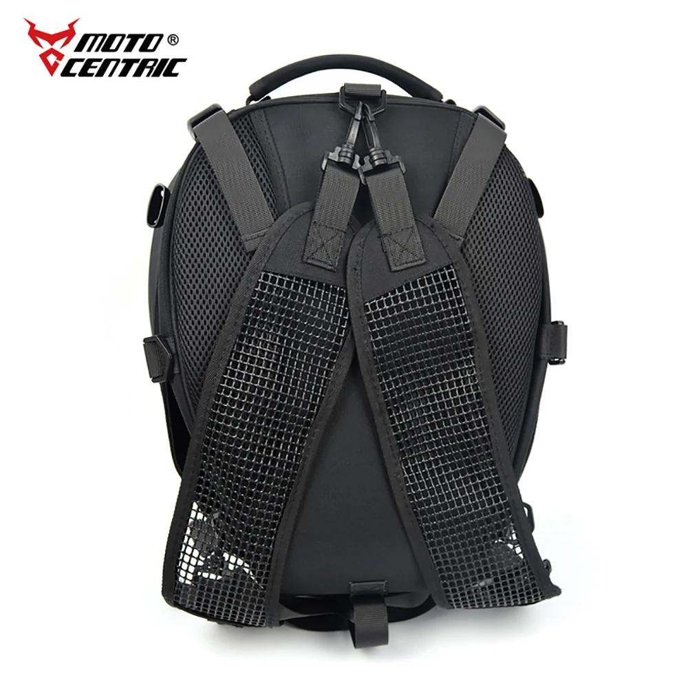 Borsa da coda per moto impermeabile MOTOCENTRIC Borsa per sedile posteriore durevole multifunzionale Zaino per casco da pilota ad alta capacità da 37 litri