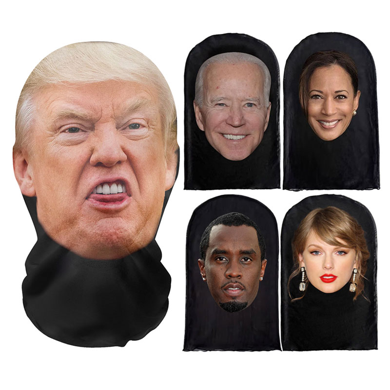 Забавные маски с 3D принтом Трампа, дышащая эластичная сетка, полнолицевые маски, вечерние реквизит для косплея, Балаклава, головные уборы