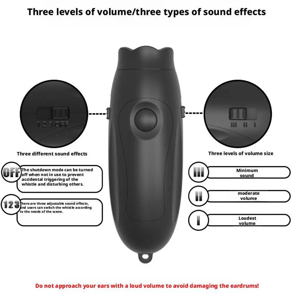 นกหวีดอิเล็กทรอนิกส์พร้อมการชาร์จ USB นกหวีดฉุกเฉินสําหรับครูผู้ตัดสิน สําหรับเกมกีฬากลางแจ้ง มี 3 สี