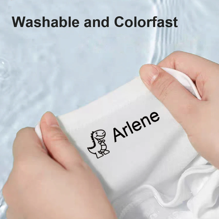 Personalized Name Stamps for Kindergarten: Custom Name Seals for Kids, Clothing Labels, Waterproof Textile Tags