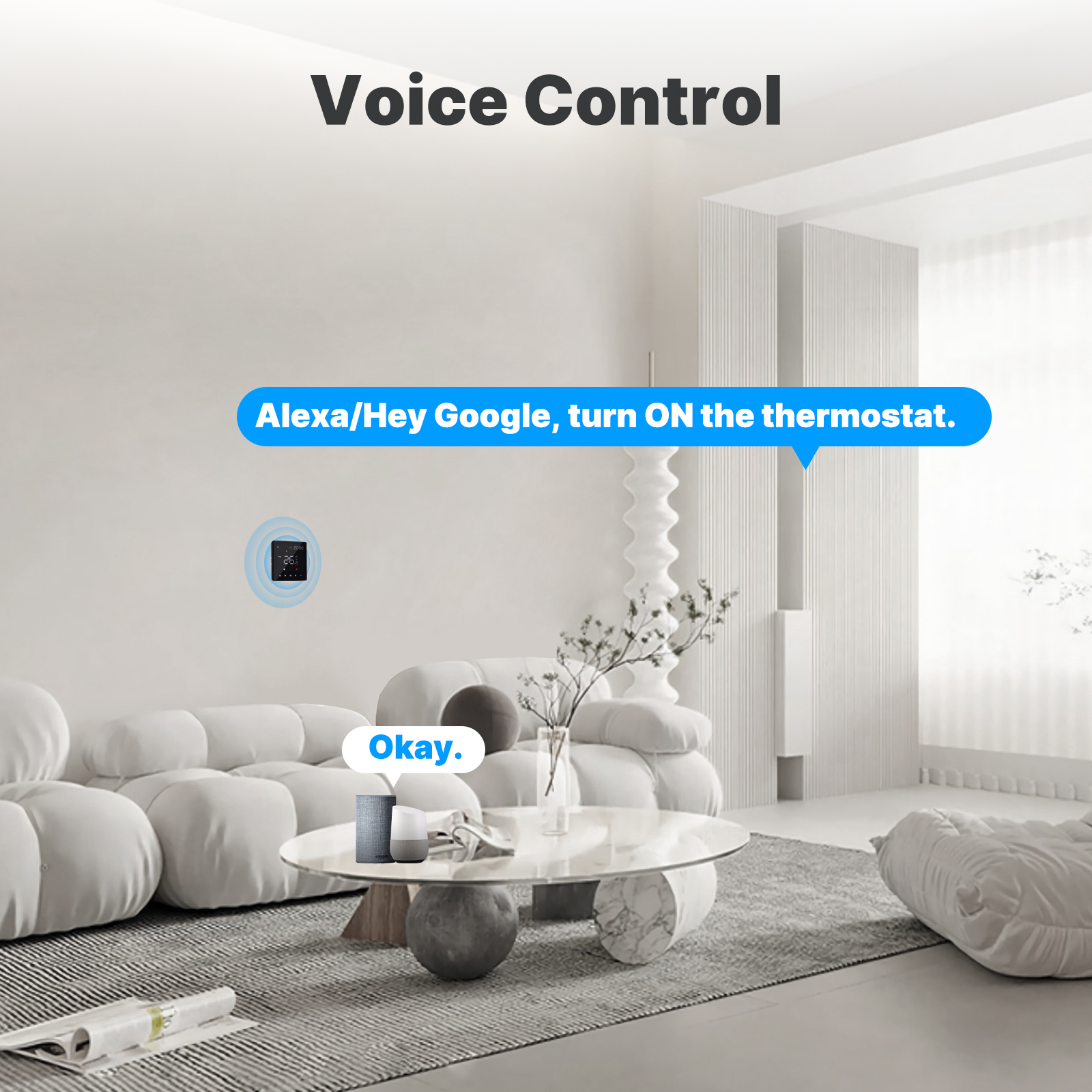MOES Tuya WiFi termostato inteligente controlador de temperatura programable caldera de agua calefacción eléctrica funciona con Alexa Google Home