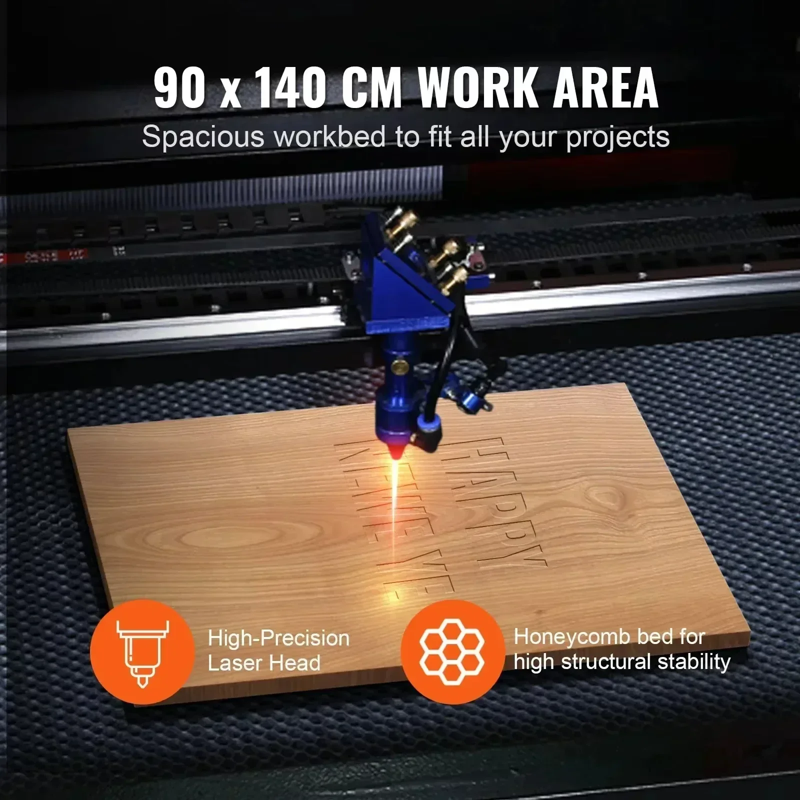 SIHAO CO2 Lasergraveerder Machine 50W-130W met LightBurn/Ruida Hout Stof Graveren voor Digitaal Snijden Carving Afdrukken