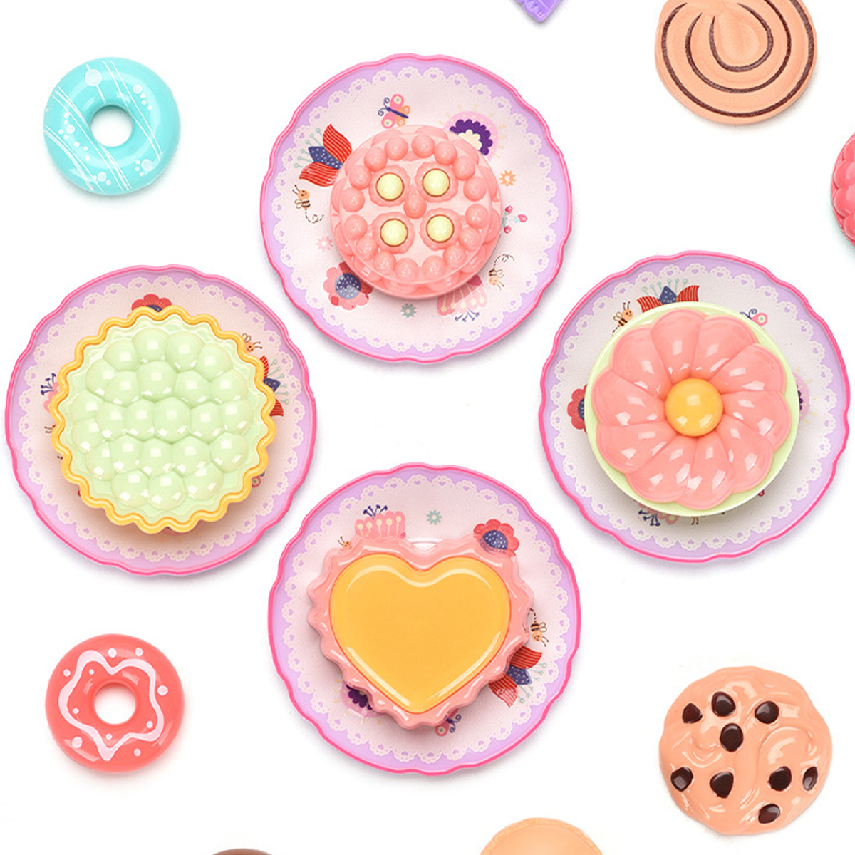 Spielzeug-Teeset für kleine Mädchen. Teeparty-Set, Spielzeug für Kinder und Mädchen, Rollenspiel-Snack-Spielzeug. Nachmittagstee-Sets für Kleinkinder, Spielzeug