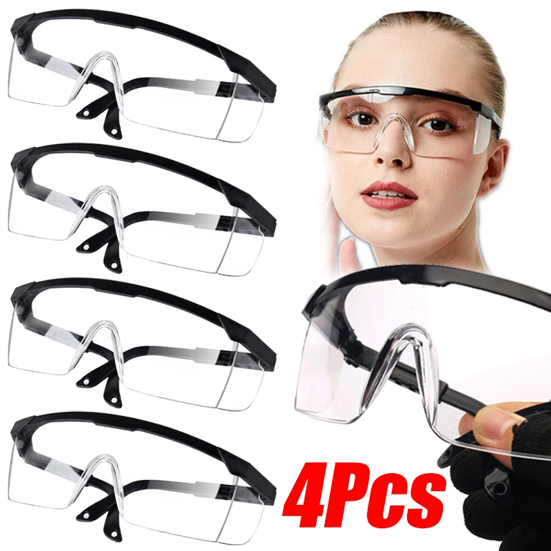1/2/4 Uds. Gafas protectoras antisalpicaduras para motocicleta, gafas a prueba de polvo y viento, gafas de protección para los ojos, gafas de laboratorio, gafas de seguridad para el trabajo, gafas para ciclismo