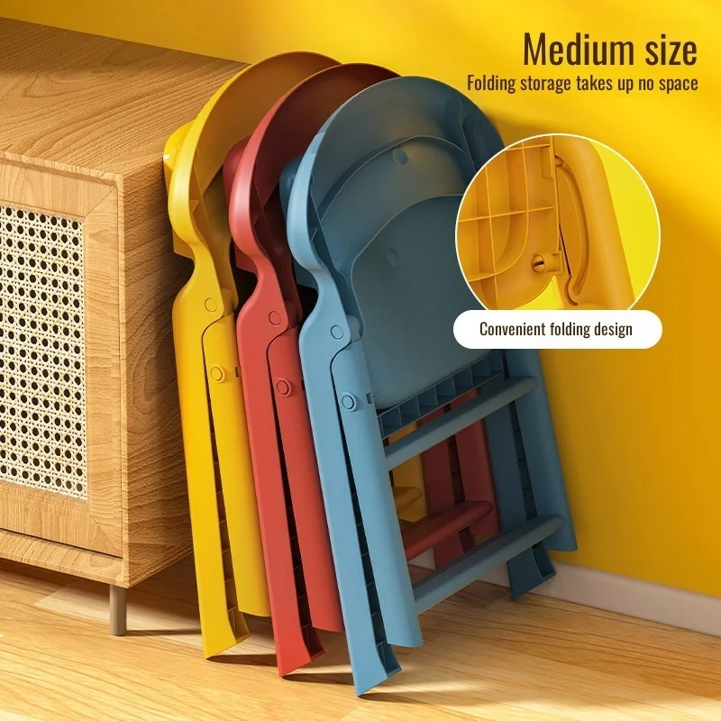 Children’s Folding Chair with Armrests and Thick Backrest, Kids Stool Combo, Portable Foldable Seating for Home and Travel Use
