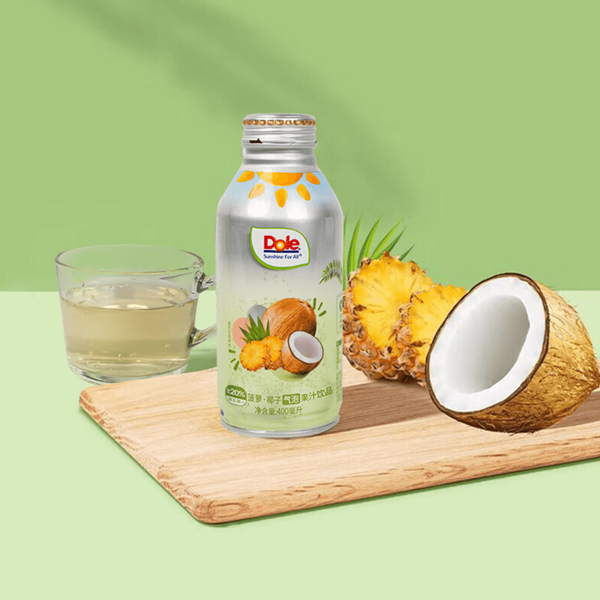 [8Packs] DU LE Pineapple Coconut Sparkling Juice , 13.53 fl oz*8Packs