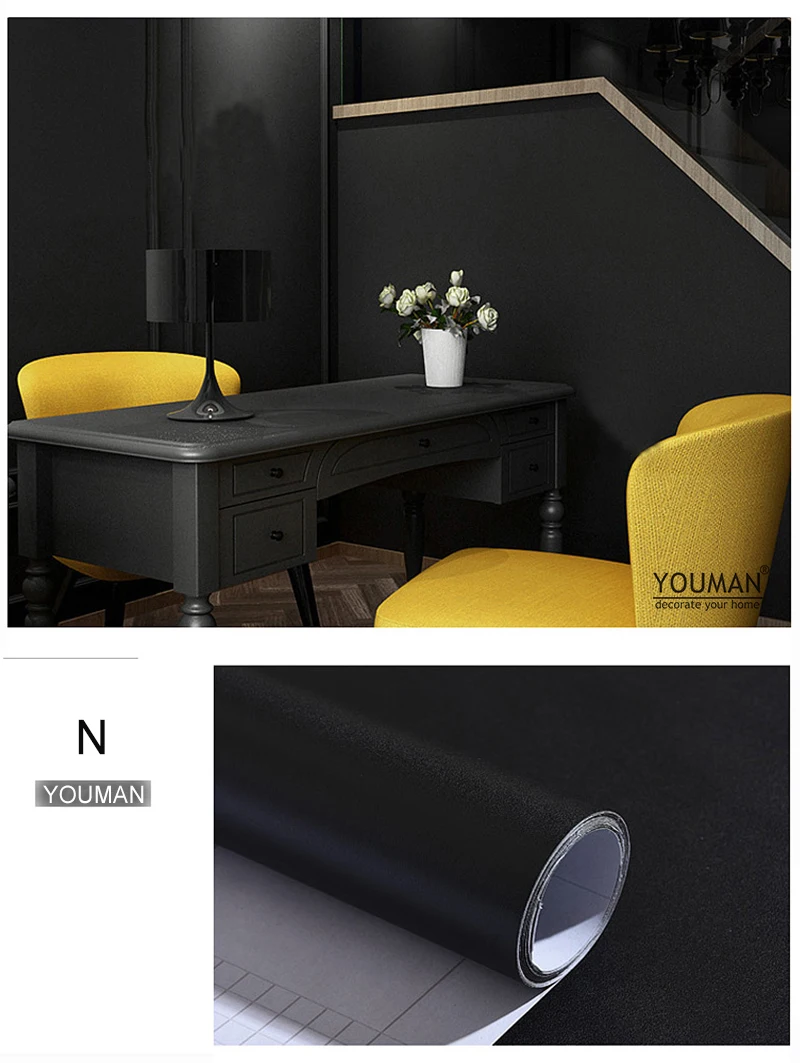 วอลล์เปเปอร์ติดด้วยตนเองตกแต่งไวนิล Matt กระดาษกาวสีขาวสําหรับห้องนั่งเล่นเฟอร์นิเจอร์ผนังตู้ครัวตกแต่ง PVC