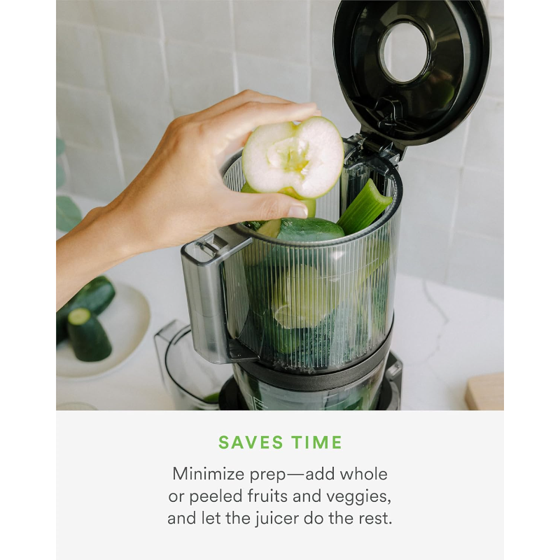 Nama J2 Cold Press Juicer  Zero Waste Masticating Juicer For More Juice, Less Pulp – Easy Cleanup & Assembly