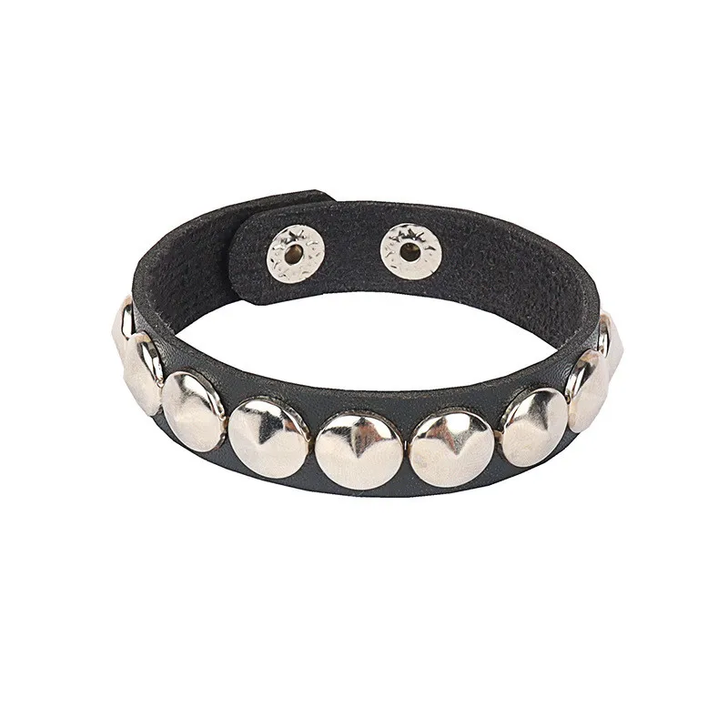 2022 PUหนังStuddedสร้อยข้อมือPunkสร้อยข้อมือGothสร้อยข้อมือGothic Rivet Buckleสายรัดข้อมือสําหรับผู้ชายผู้หญิง