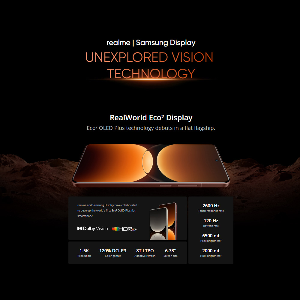 realme GT7 Pro Global Version Original Snapdragon 8 Elite 6.78" 120Hz 6000nit AMOLED Display IP69 6500mAh 120W SUPERVOOC