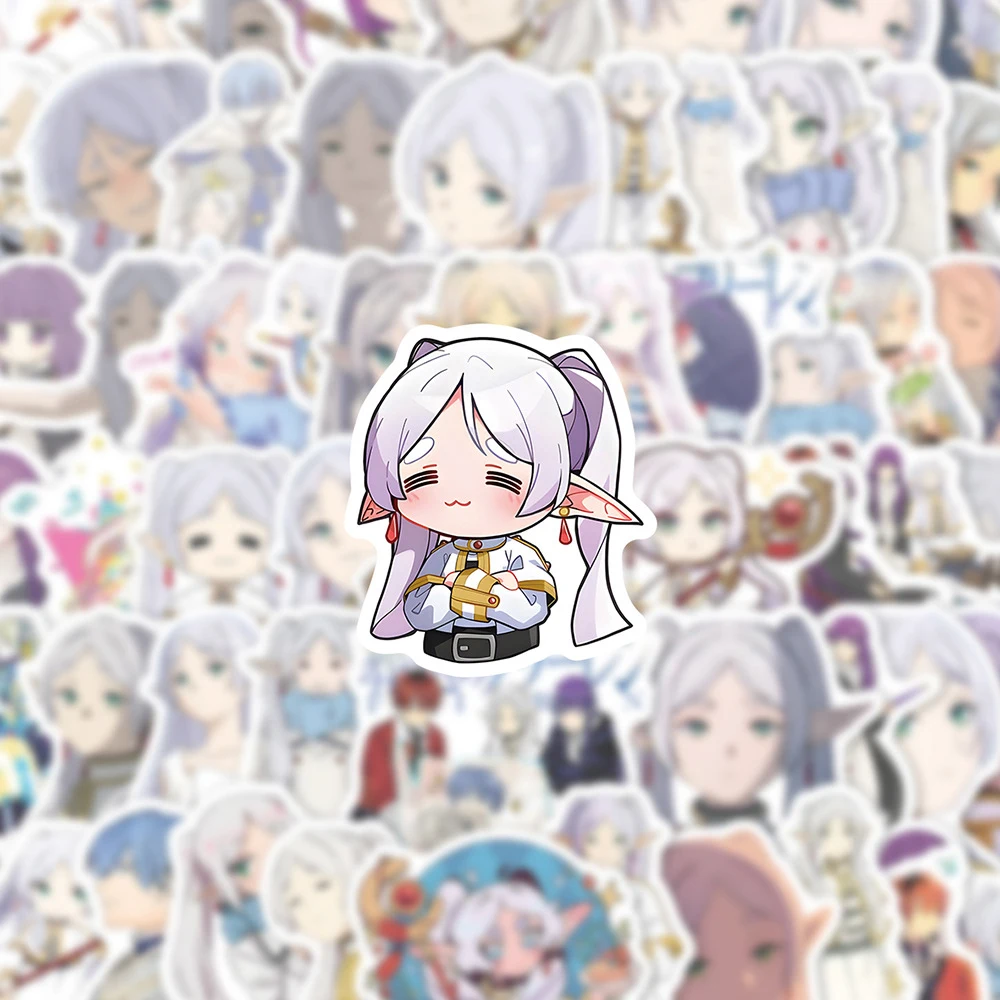 60pcs น่ารักการ์ตูน Frieren Beyond Journeys End สติกเกอร์ Himmel Frieren อะนิเมะ Decals สเก็ตบอร์ดแล็ปท็อปโทรศัพท์สติกเกอร์กันน้ํา