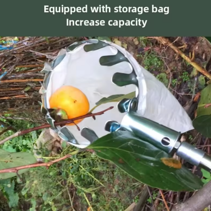 1pc Fruit Picker Tool, Metal Cherry Picker Tool, Fruit Picker Basket Head,Fruit Harvester Attachment Garden Hardware Tools
