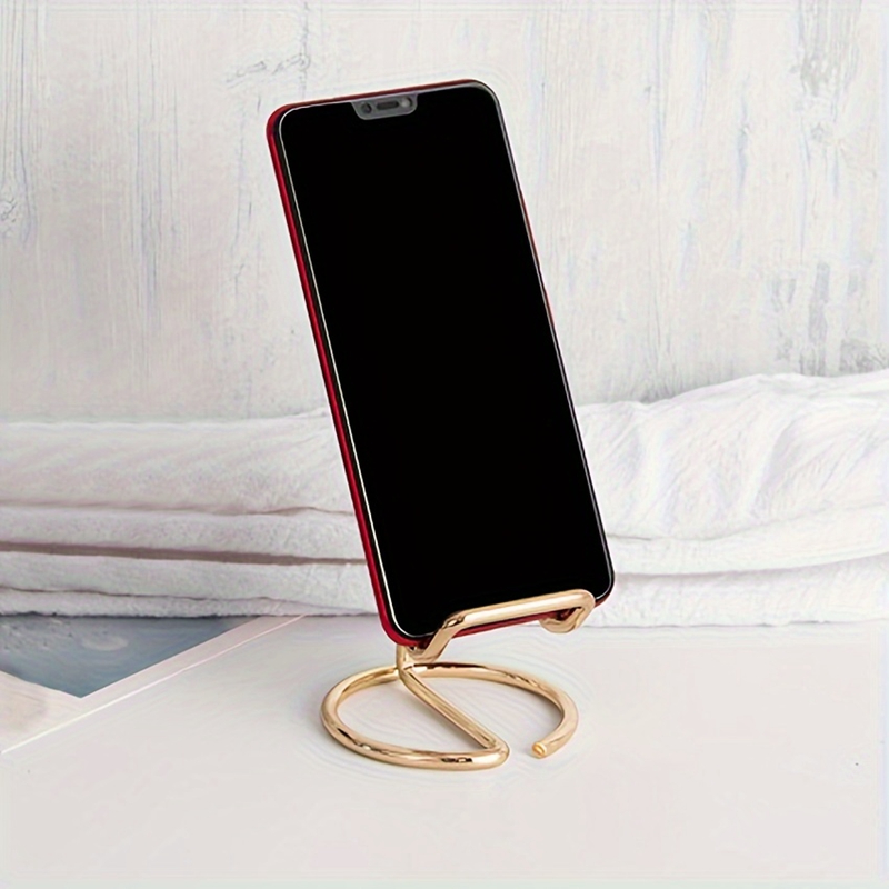 1PC Metal Lazy Wire Mobile Phone Portable Holder Gold For Ipad Mobile Phone Universal Storage Rack Accessories Desk Decoration