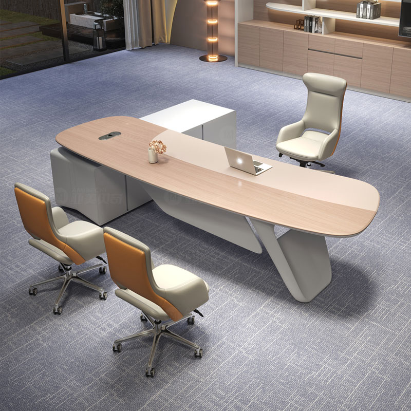 Chefe mesa de escritório executiva combinação de canto minimalista mesas de computador de madeira leitura recepção escritorio móveis de escritório