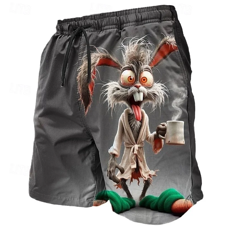 3D Druck Tiger Schafe Huhn Kaninchen Kurze Hosen Für Männer Tier Muster Strand Shorts Sommer Hawaiian Board Shorts Kind Badehose
