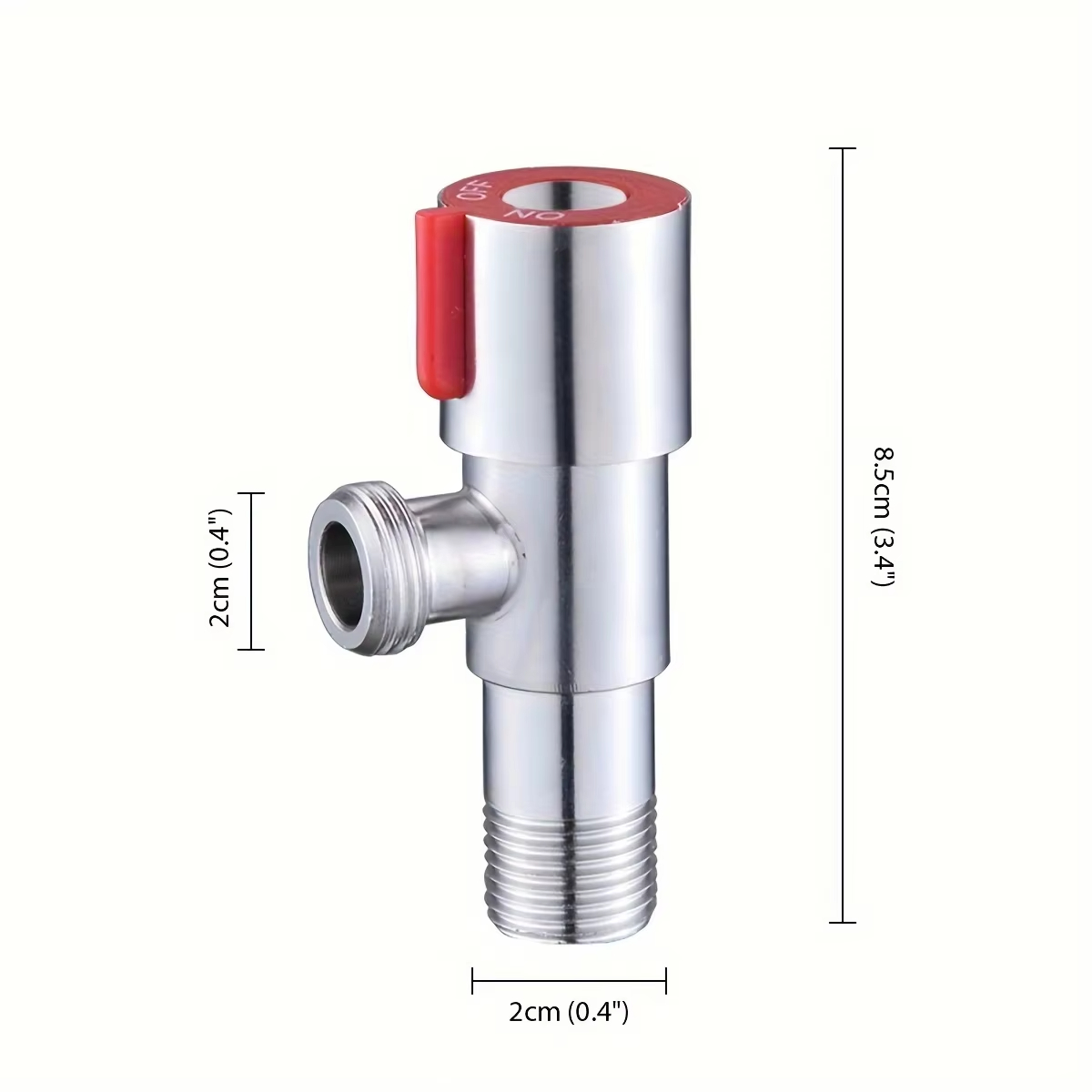 Válvula triangular de aço inoxidável, válvula de entrada de água quente e fria para banheiro, aquecedor de água, pia de cozinha, válvula triangular