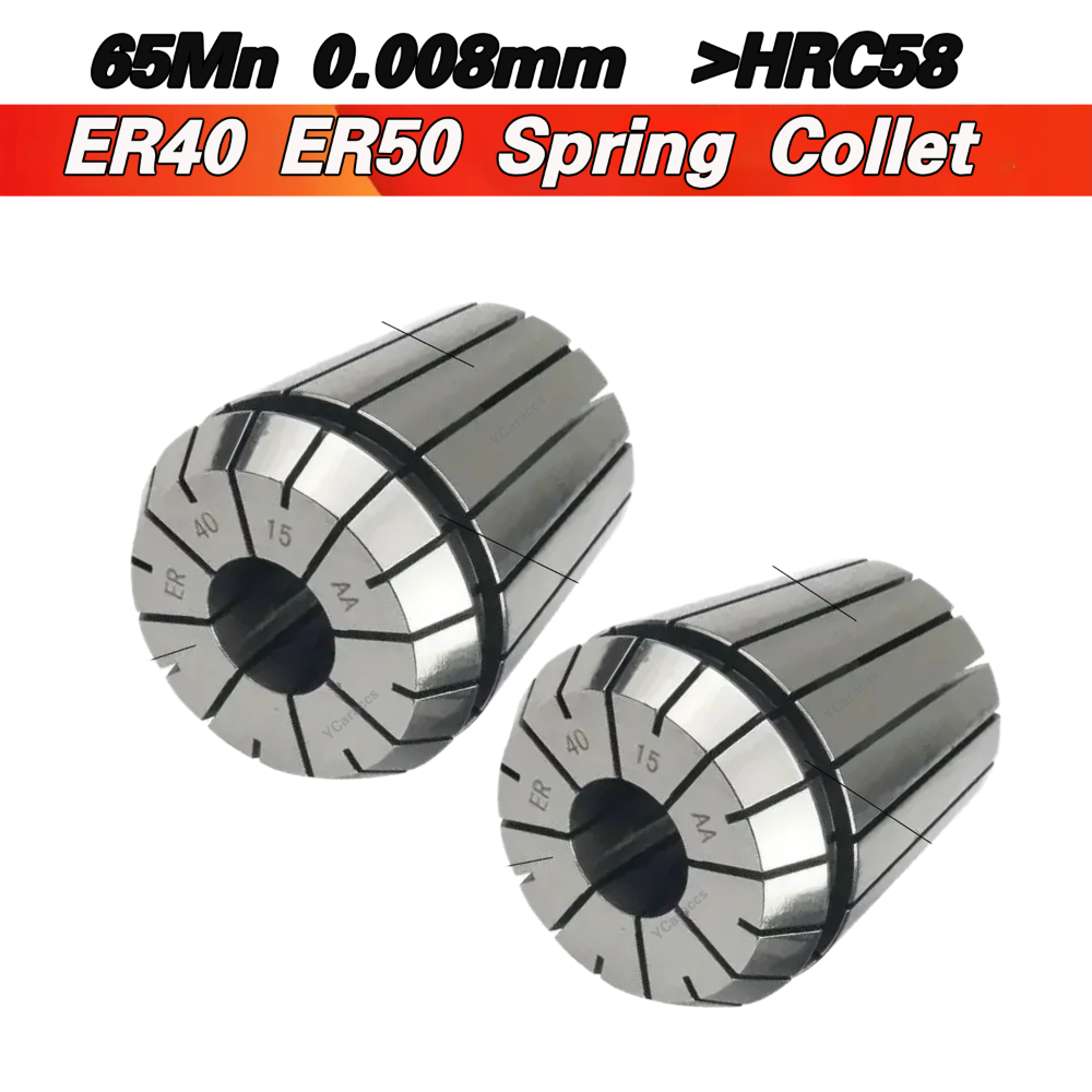 Spring Chuck Clamp Set, ER40, ER50, Pinça, 2mm, 4mm, 6mm, 8mm, 10mm, 12mm, 14mm, 16mm, 18mm, 20 milímetros, 22 milímetros, 24 milímetros, 26 milímetros, AA 0,008 milímetros