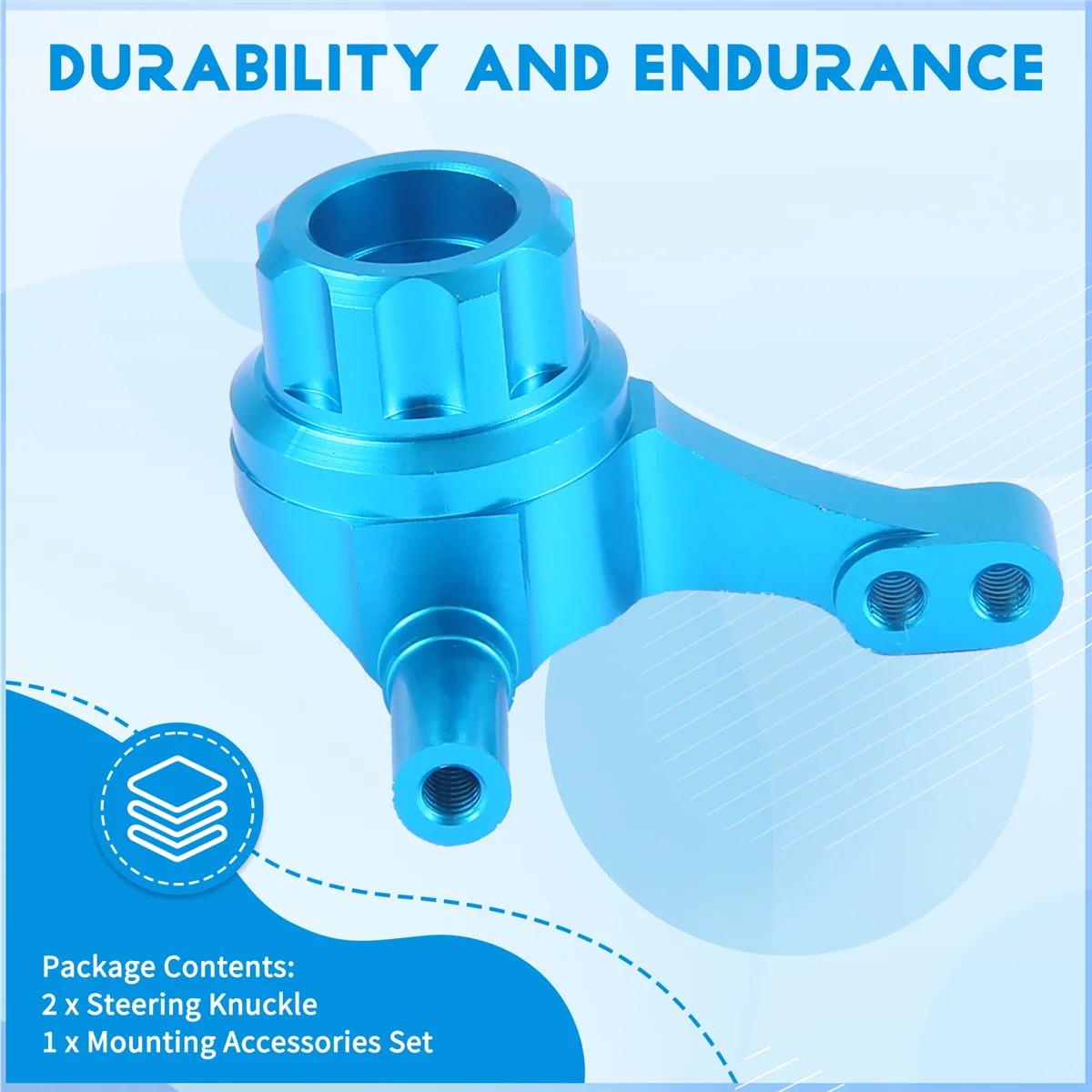 BABQ 2Pcs Metal Front Upright Knuckle Arms Steering Knuckle for Tamiya TT02 TT-02 1/10 RC Car Upgrade Parts