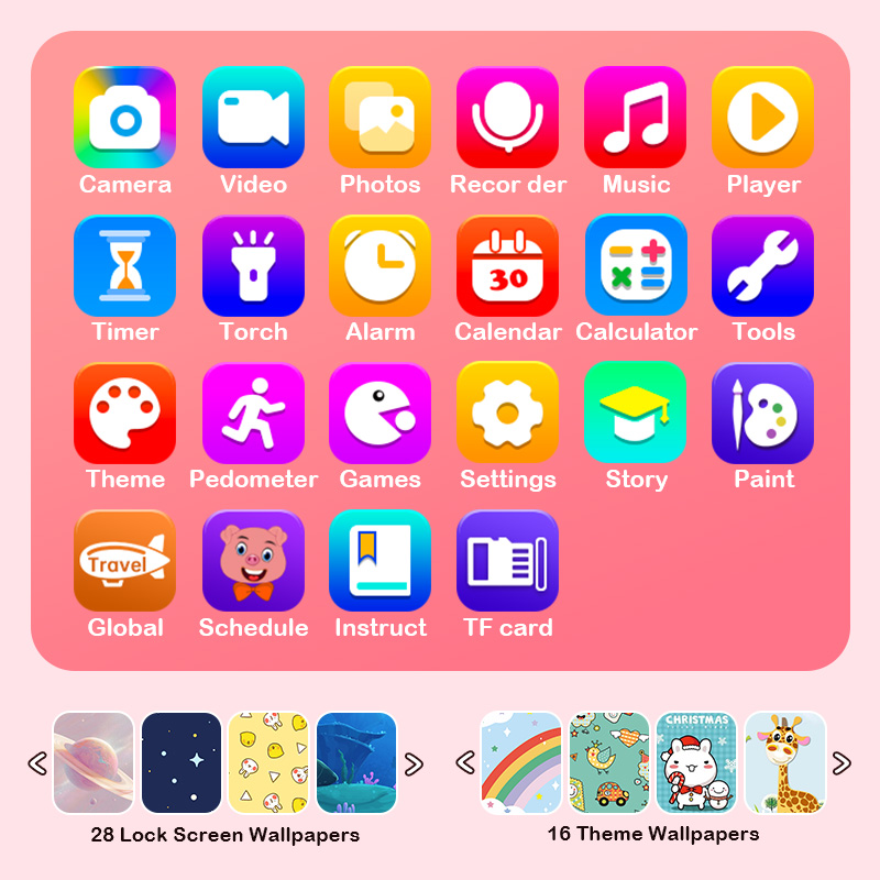 Juguetes De teléfono inteligente para niñas, regalos de unicornios, pantalla táctil de 2,8 pulgadas, cámara Dual, reproductor de música, juguetes de aprendizaje, regalo de Navidad y cumpleaños