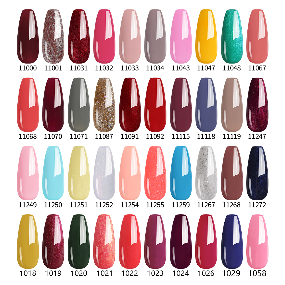 เล็บ 131 สี Vernis กึ่งถาวร UV เคลือบเงาเจลเล็บสําหรับเล็บเจลเล็บออกแบบ TOP BASE เคลือบเงา HYBRID