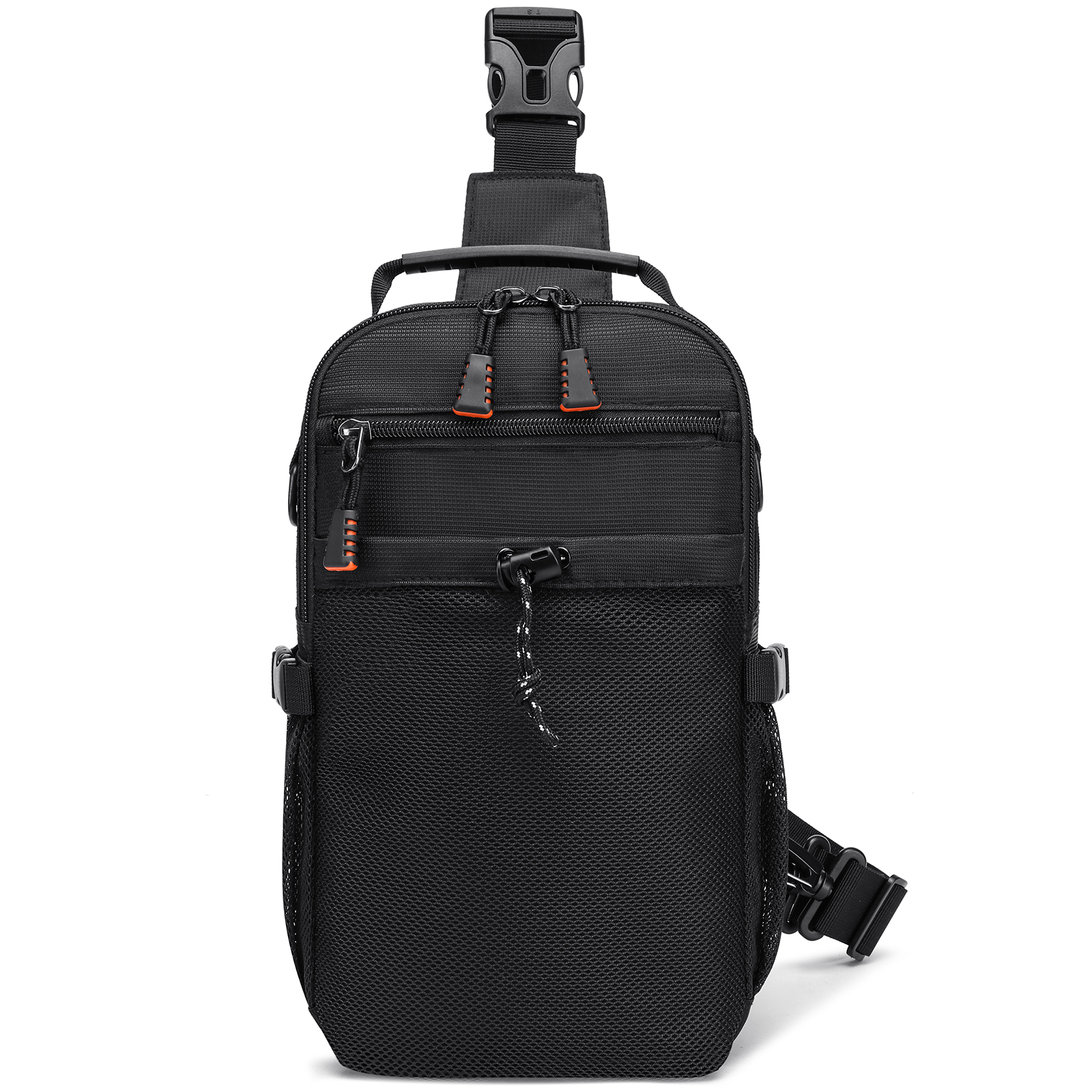 Mochila de ombro crossbody para homens e mulheres, bolsa de peito para caminhadas, mochila diária, grande capacidade, alça de ombro ajustável, ideal para aventura ao ar livre e escola, adequada para estudantes de volta às aulas