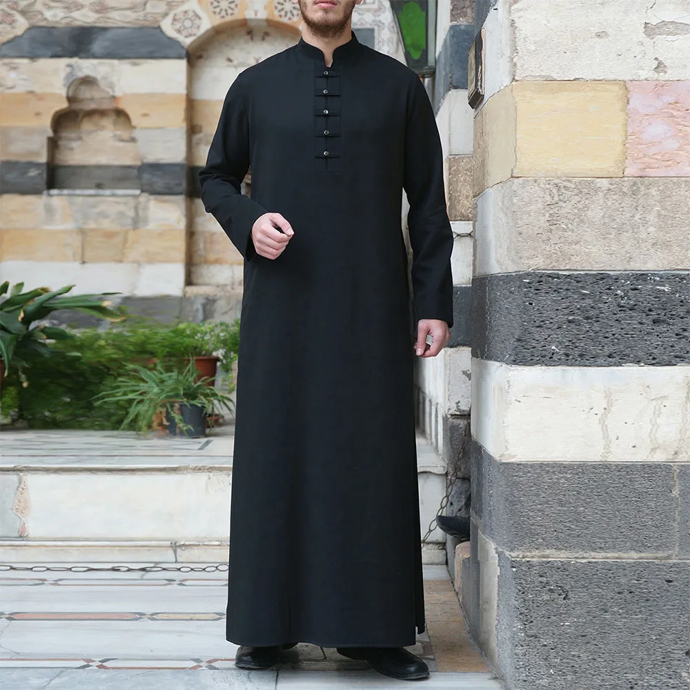 Moslim Abaya Mannen Saudi-Arabië Kleding Mode Islamitische Kleding Eid Mubarak