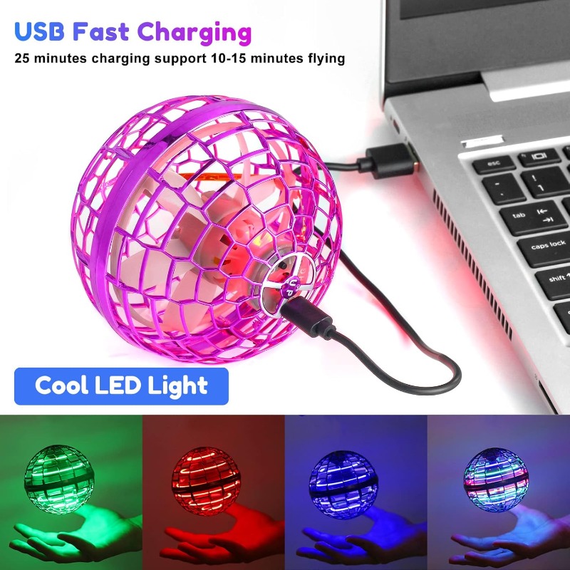 Brinquedo de bola de orbe voador 2025 boomerang pairar orb, girador voador paláctico, mini bola de drone manual, brinquedos infantis legais para meninos e meninas presentes