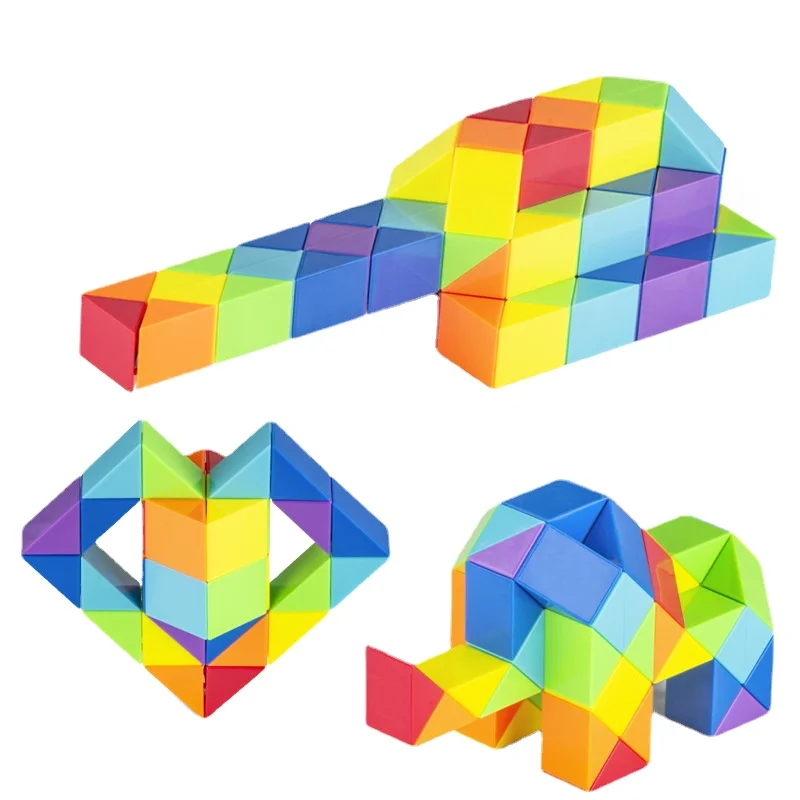 Cubo mágico colorido brinquedos regra mágica cobra multi-cor quebra-cabeça brinquedos fidget descompressão cubos transformáveis brinquedos educativos