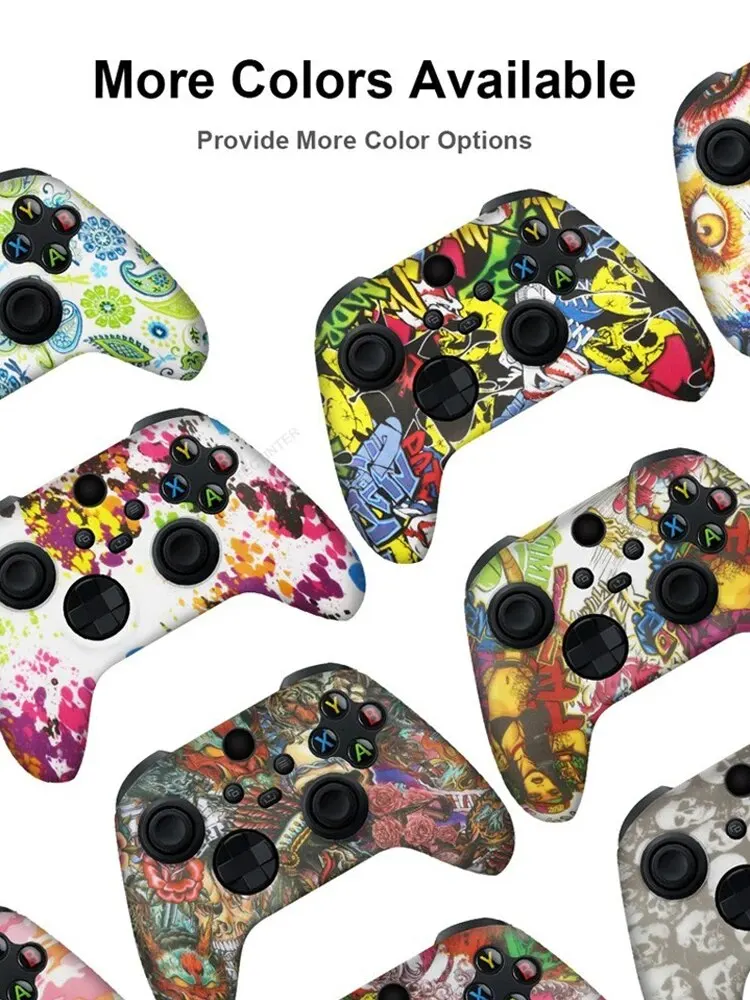 Silicone Protective Case Skin For Xbox Series X/S Controller Gamepad Accessories Thumbstick Grips Caps Joystick Cover Shell