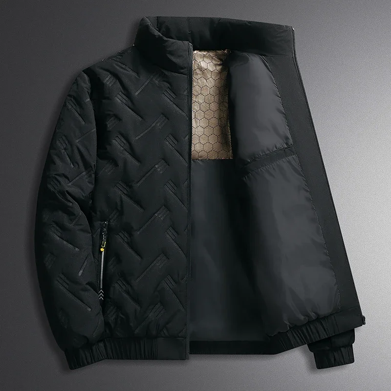 メンズ厚手のコットンパッド入りジャケット,アウトドアスポーツスタンドカラーコート,ハイキング,6XL,冬,2024