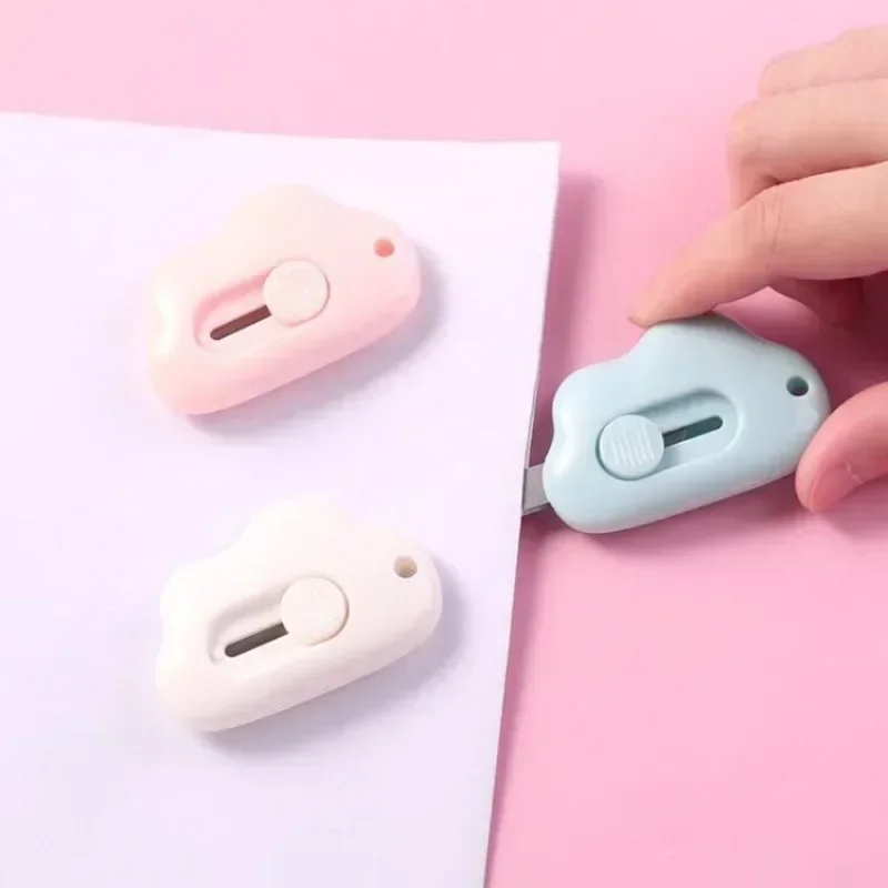 Mini Cloud Kawaii มีดยูทิลิตี้แบบพกพา Unpack Express เครื่องตัดกระดาษนักเรียนโรงเรียนเครื่องเขียนอุปกรณ์ตัด