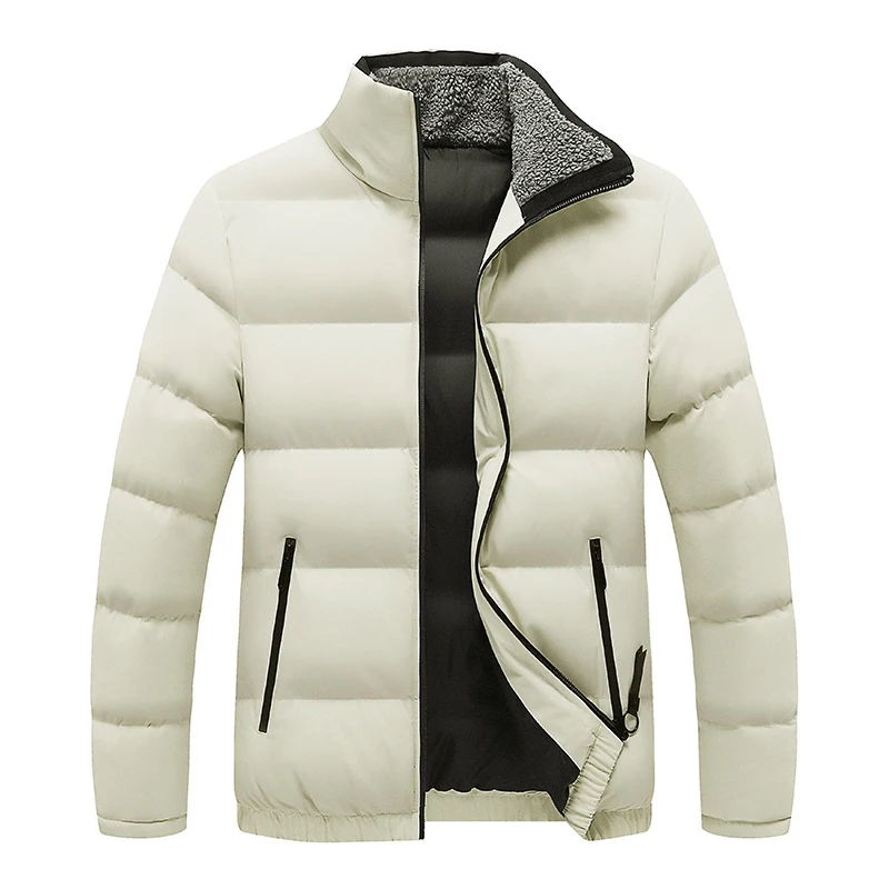 Winter Männer warm gepolsterte Jacken Mode männliche Stehkragen Baumwolle verdicken Parkas Mann Wind jacke Thermo mäntel Kleidung