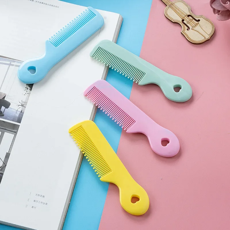 Material para bebé, dientes redondos, cuidado del cabello, peine para bebé, peine pequeño para recién nacidos, niñas de uno a dos años